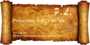 Potucsek Lóránt névjegykártya