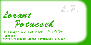 lorant potucsek business card